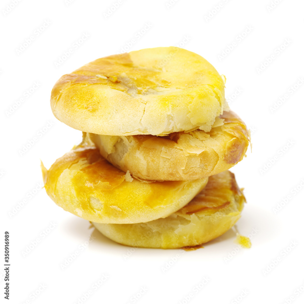 Sweetheart cake wife cake Hong Kong on white background Sweetheart cake wife cake Hong Kong on white background