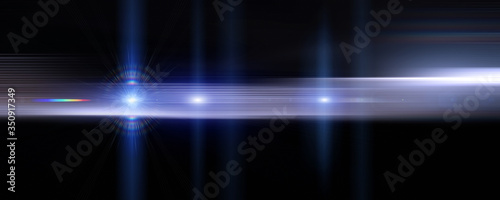 Futuristic stripe panorama background design with lights