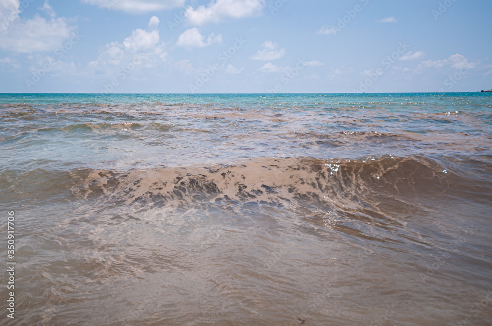 Fototapeta premium Sea polluted by industrial waste