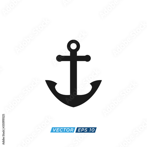 Anchor Nautical Icon Design Vector