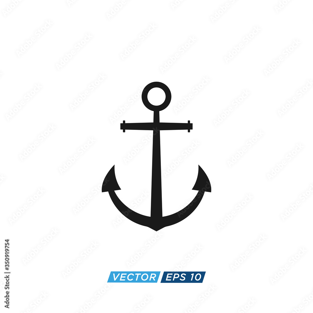 Anchor Nautical Icon Design Vector Anchor Nautical Icon Design Vector