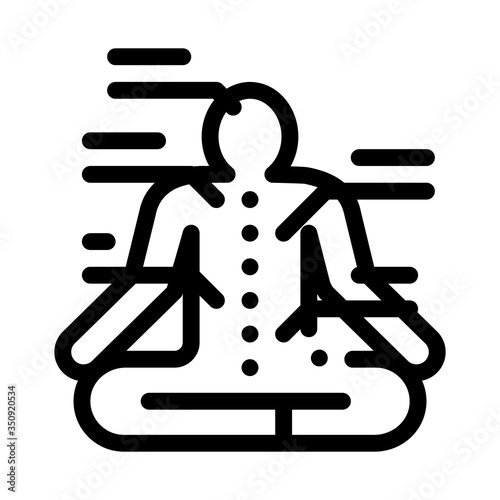 yogi traditional chinese medicine icon vector outline illustration