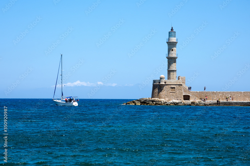 The Lighthouse at Chania, Crete.