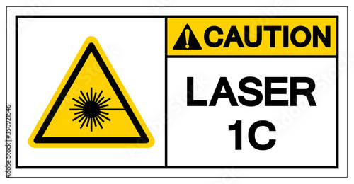 Caution Laser 1C Symbol Sign ,Vector Illustration, Isolate On White Background Label. EPS10