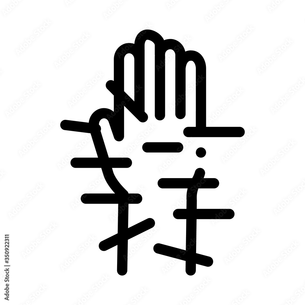 acupuncture hands icon vector. acupuncture hands sign. isolated contour symbol illustration acupuncture hands icon vector. acupuncture hands sign. isolated contour symbol illustration