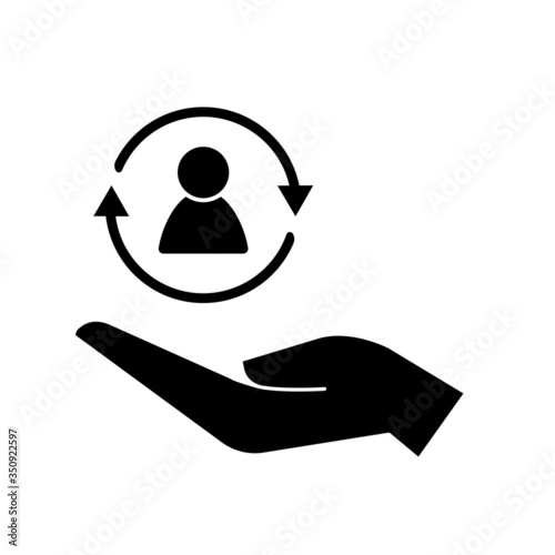 Care customer vector icon. Total inclusive service illustration sign. retention symbol.