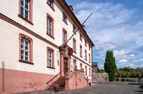 Entrace to the Theological faculty near the Cathedral in Fulda, Vogelsbergkreis, Germany