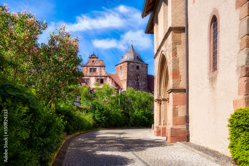 VView to the Hinterburg in Schlitz, Hesse, Germany
