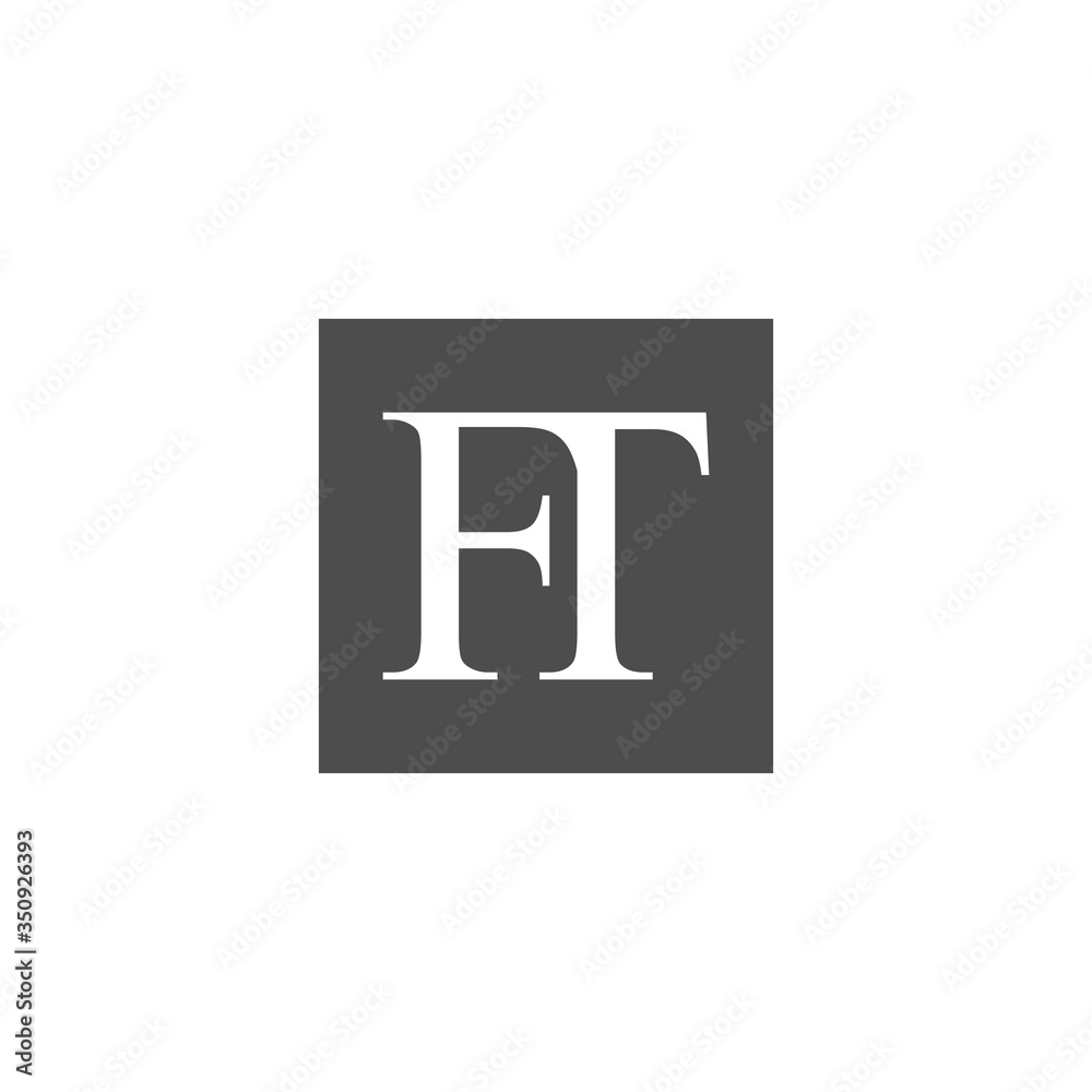 Letter FT typography logo design Letter FT typography logo design