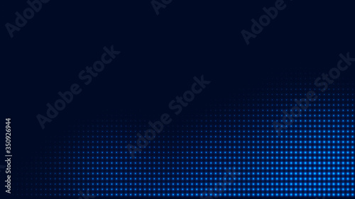 Dot blue pattern screen led light gradient texture background. Abstract  technology big data digital background. 3d rendering. photo