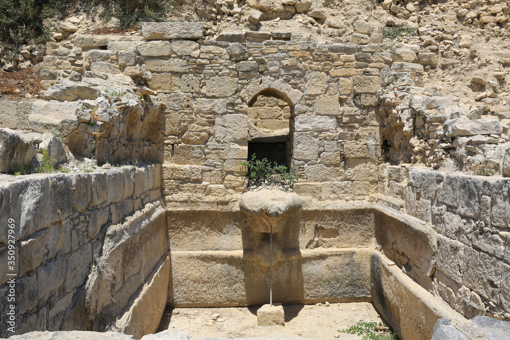 ruins of water source in antique city Amathus