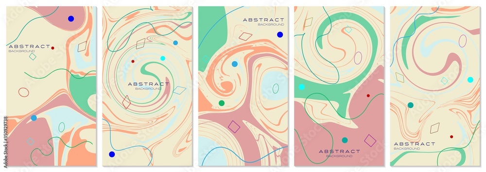 Vector set of social media stories, design templates, backgrounds with copy space for text. Trend shape for banner, greeting card, poster, advertising, discount banner. Every background is isolated. Vector set of social media stories, design templates, backgrounds with copy space for text. Trend shape for banner, greeting card, poster, advertising, discount banner. Every background is isolated.