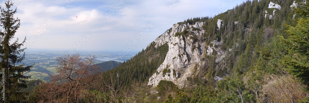 Fototapeta premium Chiemgau-Panorama von der Sonnwendwand