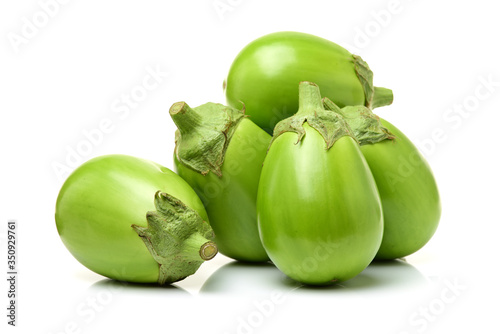 Ripe eggplant isolated on a white background