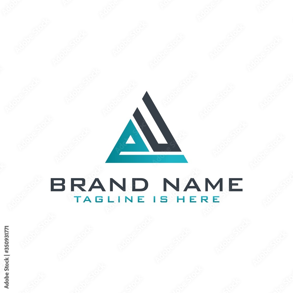 Letter AU logo icon design template elements Letter AU logo icon design template elements