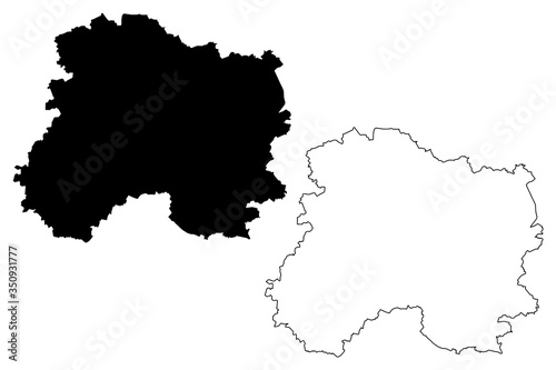 Marne Department (France, French Republic, Grand Est region) map vector illustration, scribble sketch Marne map