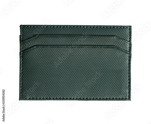 Business Card case, green business card holder, isolated 