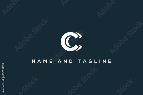 Alphabet letters monogram icon logo CC