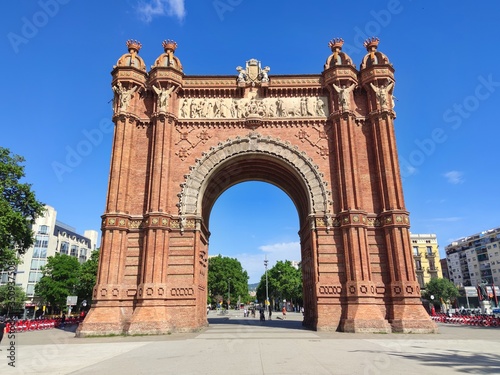 Arc de Triomf in Barcelona the centre of the Catalan capital. Catalonia, Spain
