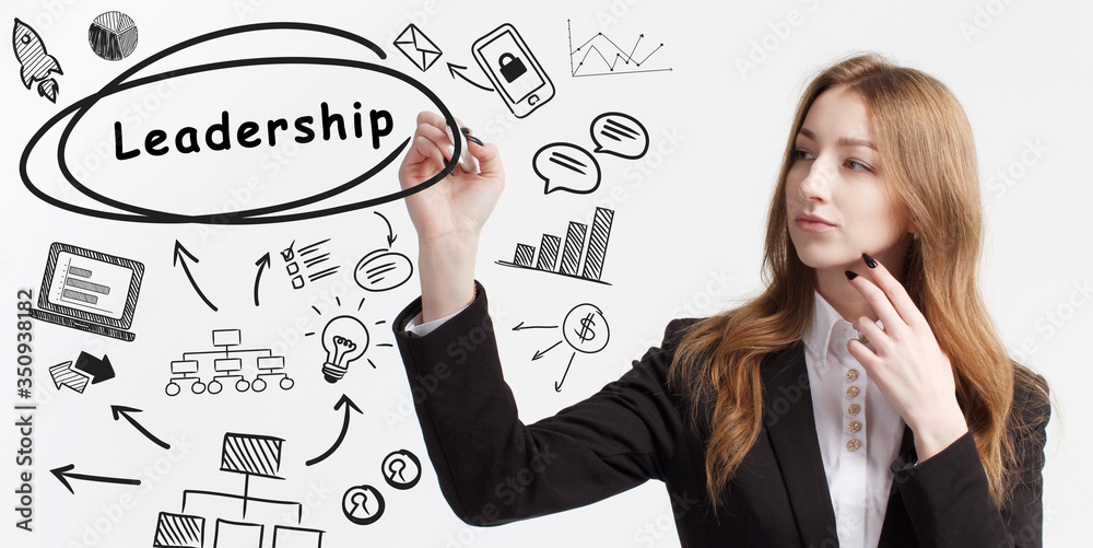 Business, technology, internet and network concept. Young businessman thinks over ideas to become successful: Leadership Business, technology, internet and network concept. Young businessman thinks over ideas to become successful: Leadership