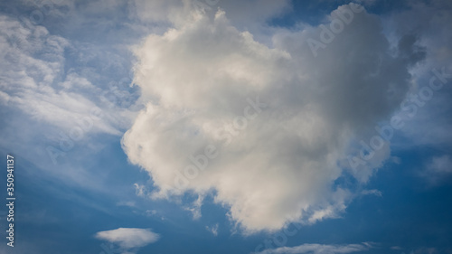 In the sky with clouds in the shape of a heart naturally beautiful © ArLawKa