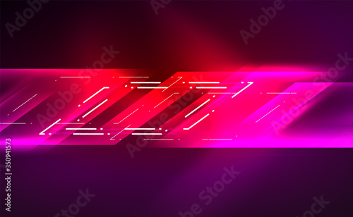 Dynamic neon shiny abstract background. Trendy abstract layout template for business or technology presentation, internet poster or web brochure cover, wallpaper