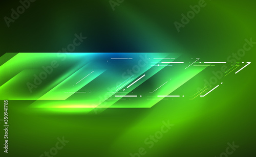 Dynamic neon shiny abstract background. Trendy abstract layout template for business or technology presentation, internet poster or web brochure cover, wallpaper