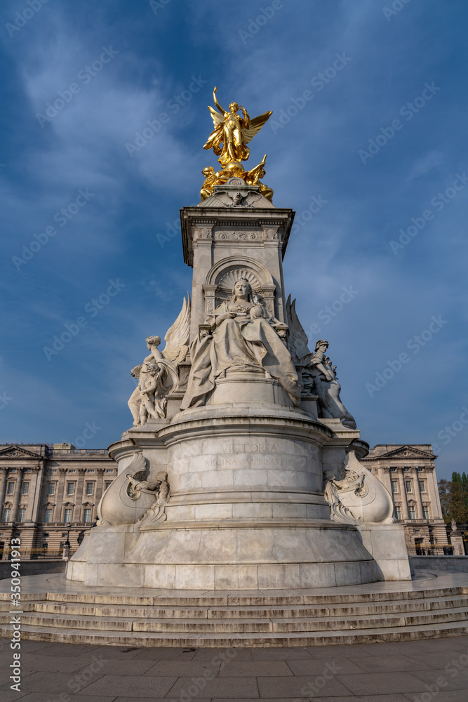 Statue outside Buckingham Palace, London England.