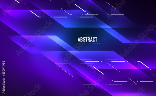 Dynamic neon shiny abstract background. Trendy abstract layout template for business or technology presentation, internet poster or web brochure cover, wallpaper