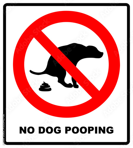 No dog poop vector sign illustration on white background