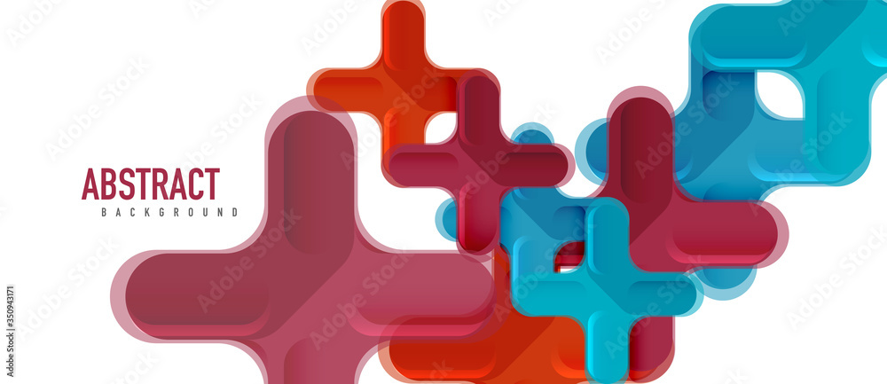 Glossy multicolored plastic style cross composition, x shape design, techno geometric modern abstract background. Trendy abstract layout template Glossy multicolored plastic style cross composition, x shape design, techno geometric modern abstract background. Trendy abstract layout template