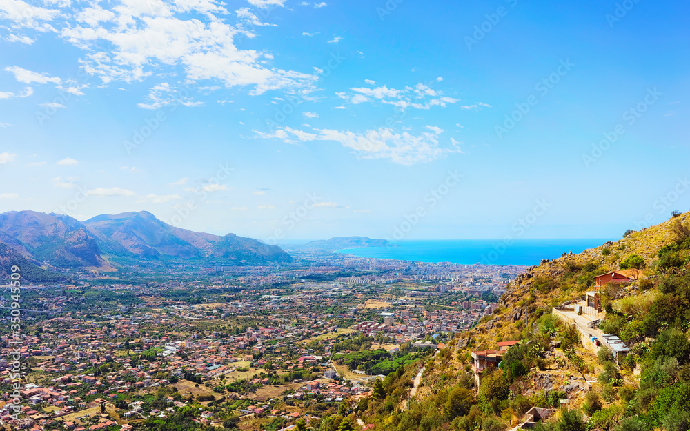 Scenery cityscape and landscape Palermo Sicily reflex