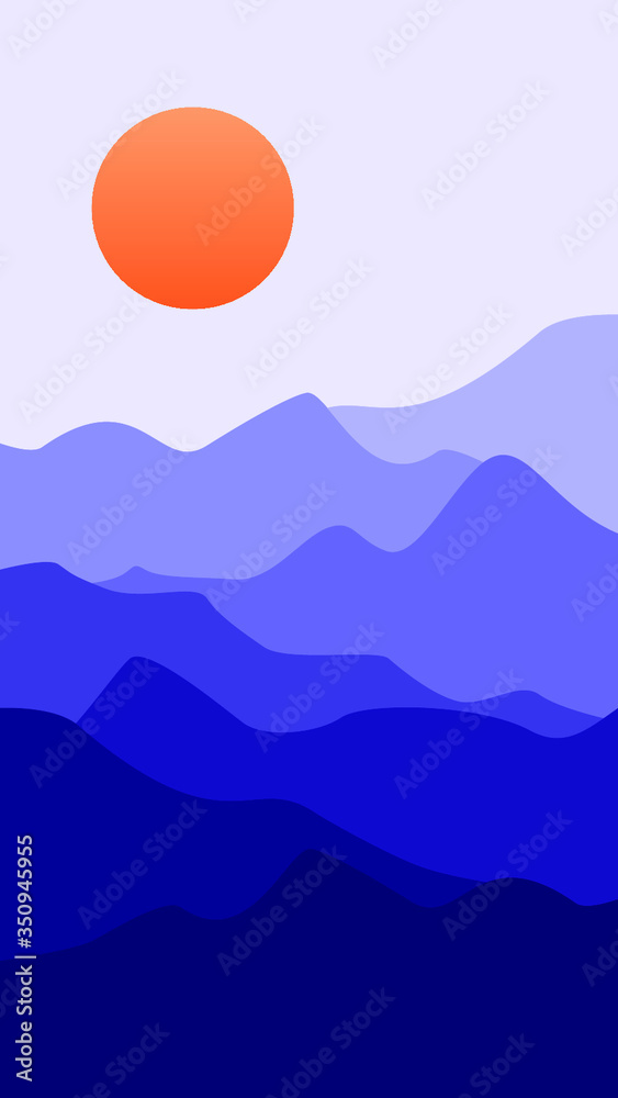 vector illustration of a mountain landscape