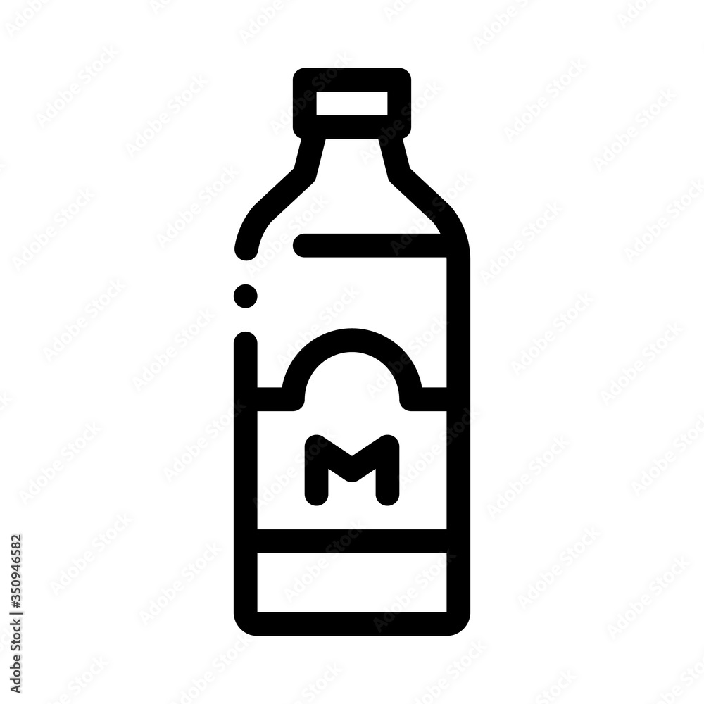 bottle of store milk icon vector. bottle of store milk sign. isolated contour symbol illustration bottle of store milk icon vector. bottle of store milk sign. isolated contour symbol illustration