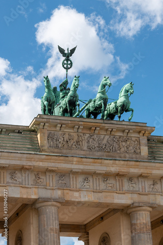 Quadriga statue on the Brandenburg Gate, Berlin, Germany