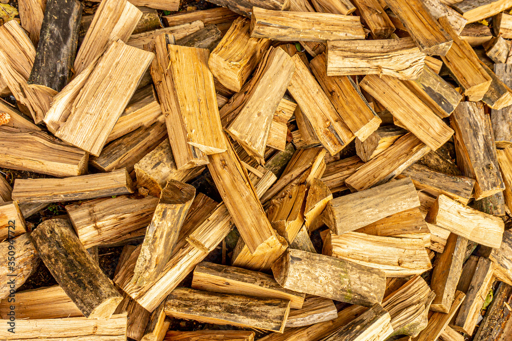 pattern of firewood. light wooden background pattern of firewood. light wooden background