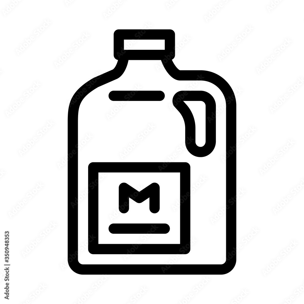 canister milk icon vector outline illustration