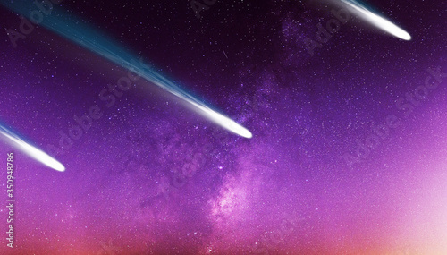 Colorful explosive starry sky over Moscow
