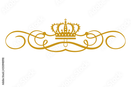 Design Elements | Royal style | Gold on a white background | Isolated vector image.
