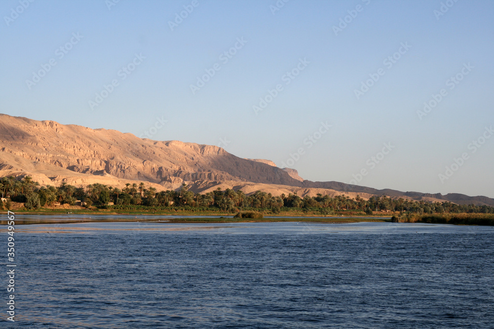 Mountains on the Nile photographed on vacation in winter