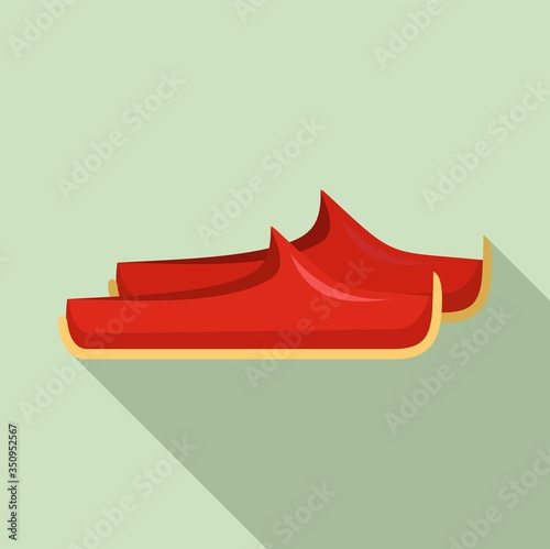 Turkish shoes icon. Flat illustration of turkish shoes vector icon for web design