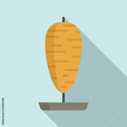 Doner kebab icon. Flat illustration of doner kebab vector icon for web design