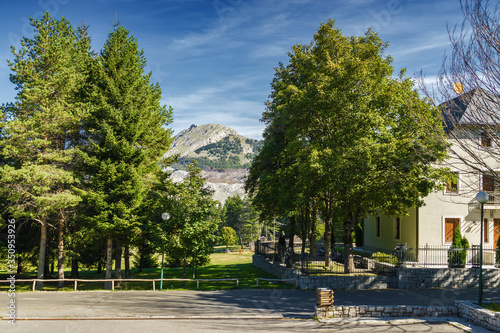 Sunny morning view of mountain view near Lovcen National park, Montenegro. © Neonyn