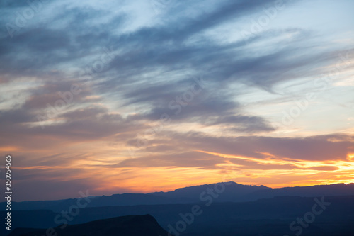 Sunset in the desert