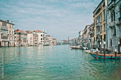 View of the Grand Canal in Venice, Italy in winter