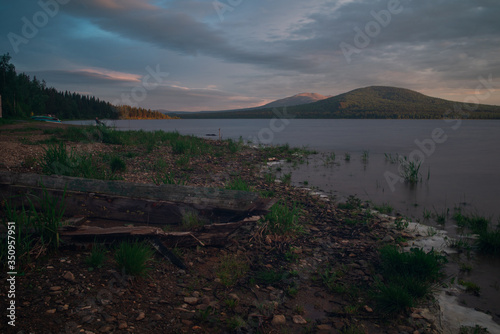 The shore of lake Zyuratkul
