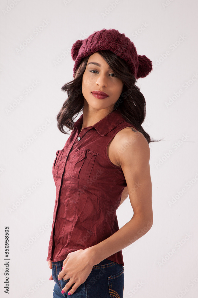 Lovely woman with her hand on her hips Lovely woman with her hand on her hips