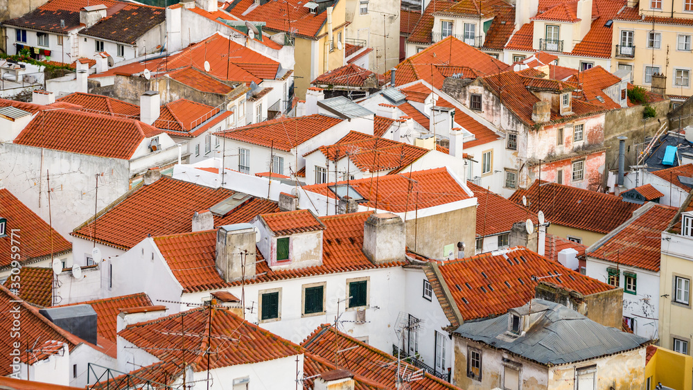 Lisbon Alfama red rooftops