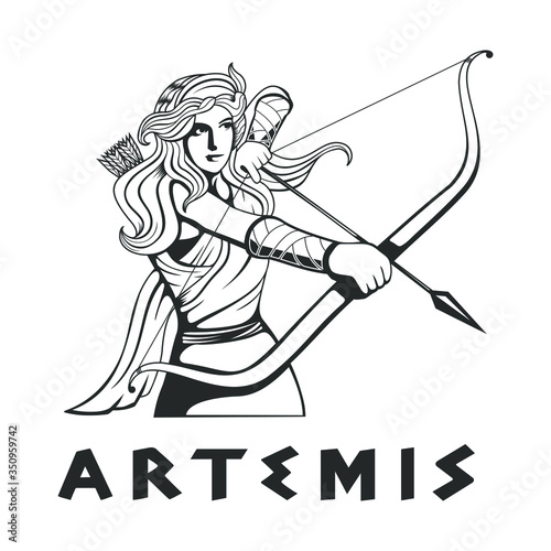 illustration of the goddess Artemis