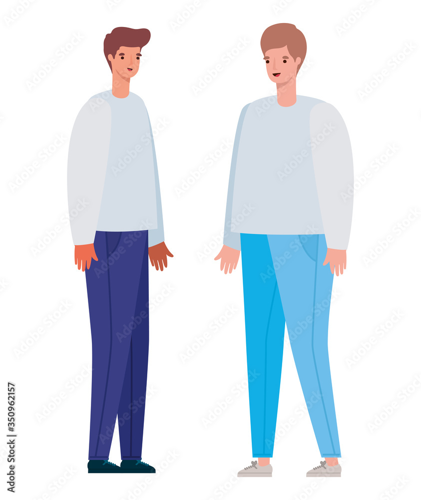 two men avatars vector design two men avatars vector design